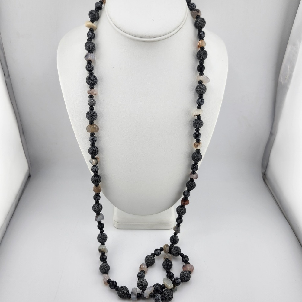 Vintage Mixed Stone Bead Necklace‎